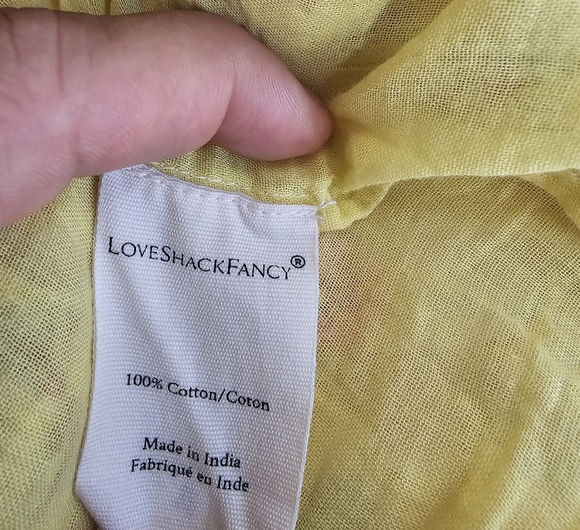 Loveshackfancy Phyllis Dress Yellow Mini Floral Ruffle Dress Size XS - Picture 8 of 9